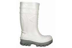 THERMIC WHITE VÉDŐCSIZMA
COF00040-013.W39 THERMIC WHITE VÉDŐCSIZMA
COF00040-013.W39
ANTISZTATIKUS FEHÉR/VILÁGOSSZÜRKE PU NITRIL VÉDŐCSIZMA
FELSŐ: Hidegálló PU
TALP: Nitril, hőálló talp 300°C kontakt hőhatás 1 percig és hidegálló -25°C-ig
VÉDŐKAPLI: Kompozit
TALPLEMEZ: APT átszúrás elleni talplemez
PLUSZ: Bokánál speciális kialakítás a kényelmesebb használat érdekében, metatarzális védelem
EN ISO 20345:2011
EK MEGFELELŐSÉGI NYILATKOZAT: LETÖLTÉS